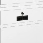 vidaXL Büroschrank Weiß 90x40x180 cm Stahl und Hartglas