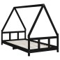 vidaXL Kinderbett Schwarz 90x190 cm Massivholz Kiefer vidaXL Kinderbett Schwarz 90x190 cm Massivholz Kiefer