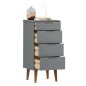 vidaXL Schubladenschrank MOLDE Grau 40x35x82 cm Massivholz Kiefer vidaXL Schubladenschrank MOLDE Grau 40x35x82 cm Massivholz Kiefer