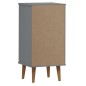 vidaXL Schubladenschrank MOLDE Grau 40x35x82 cm Massivholz Kiefer vidaXL Schubladenschrank MOLDE Grau 40x35x82 cm Massivholz Kiefer