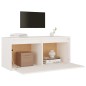 vidaXL Wandschrank Weiß 80x30x35 cm Massivholz Kiefer vidaXL Wandschrank Weiß 80x30x35 cm Massivholz Kiefer