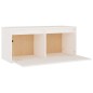 vidaXL Wandschrank Weiß 80x30x35 cm Massivholz Kiefer vidaXL Wandschrank Weiß 80x30x35 cm Massivholz Kiefer