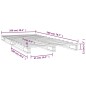 vidaXL Palettenbett Grau 100x200 cm Massivholz Kiefer vidaXL Palettenbett Grau 100x200 cm Massivholz Kiefer