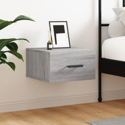 vidaXL Wand-Nachttisch Grau Sonoma 35x35x20 cm