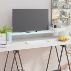 vidaXL TV-Aufsatz/Monitorerhöhung Glas Grün 100x30x13 cm