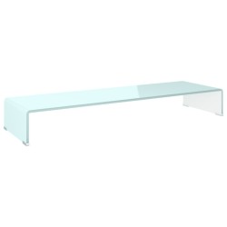 vidaXL TV-Aufsatz/Monitorerhöhung Glas Grün 100x30x13 cm