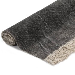 vidaXL Kelim-Teppich Baumwolle 160x230 cm Anthrazit