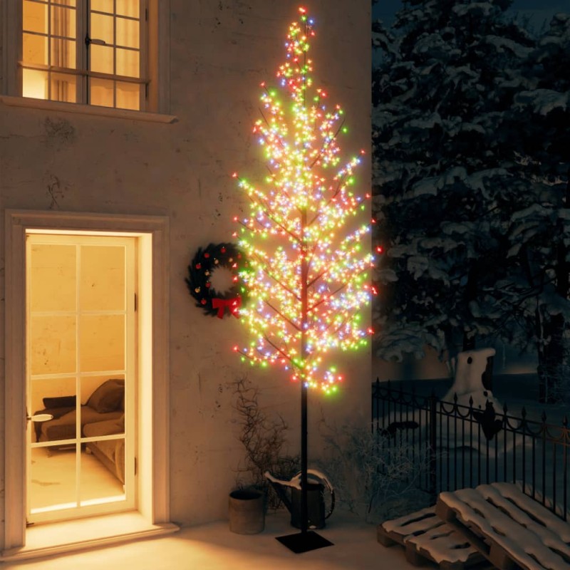 vidaXL Weihnachtsbaum 1200 LEDs Bunt Kirschblüten 400 cm vidaXL Weihnachtsbaum 1200 LEDs Bunt Kirschblüten 400 cm