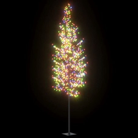 vidaXL Weihnachtsbaum 1200 LEDs Bunt Kirschblüten 400 cm