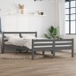 vidaXL Massivholzbett Grau 160x200 cm vidaXL Massivholzbett Grau 160x200 cm