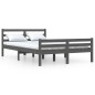 vidaXL Massivholzbett Grau 160x200 cm vidaXL Massivholzbett Grau 160x200 cm