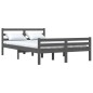 vidaXL Massivholzbett Grau 160x200 cm vidaXL Massivholzbett Grau 160x200 cm