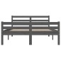 vidaXL Massivholzbett Grau 160x200 cm vidaXL Massivholzbett Grau 160x200 cm