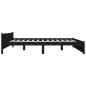 vidaXL Massivholzbett Schwarz 180x200 cm vidaXL Massivholzbett Schwarz 180x200 cm