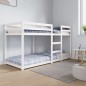vidaXL Etagenbett Weiß 80x200 cm Massivholz Kiefer vidaXL Etagenbett Weiß 80x200 cm Massivholz Kiefer