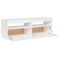 vidaXL TV-Schrank mit LED-Leuchten Hochglanz-Weiß 120x35x40 cm vidaXL TV-Schrank mit LED-Leuchten Hochglanz-Weiß 120x35x40 cm