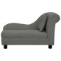 vidaXL Hundesofa mit Kissen Dunkelgrau 83x44x44 cm Plüsch vidaXL Hundesofa mit Kissen Dunkelgrau 83x44x44 cm Plüsch