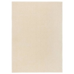 vidaXL Teppich Kurzflor 140x200 cm Creme