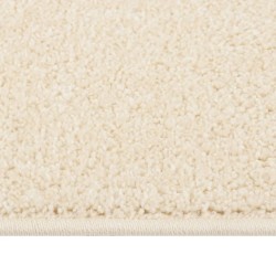 vidaXL Teppich Kurzflor 140x200 cm Creme