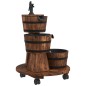 vidaXL Gartenbrunnen mit Rollen und Pumpe 55x55x80 cm Massivholz Tanne vidaXL Gartenbrunnen mit Rollen und Pumpe 55x55x80 cm Massivholz Tanne