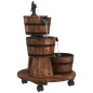 vidaXL Gartenbrunnen mit Rollen und Pumpe 55x55x80 cm Massivholz Tanne vidaXL Gartenbrunnen mit Rollen und Pumpe 55x55x80 cm Massivholz Tanne