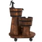 vidaXL Gartenbrunnen mit Rollen und Pumpe 55x55x80 cm Massivholz Tanne vidaXL Gartenbrunnen mit Rollen und Pumpe 55x55x80 cm Massivholz Tanne