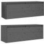 vidaXL Wandschränke 2 Stk. Grau 100x30x35 cm Massivholz Kiefer vidaXL Wandschränke 2 Stk. Grau 100x30x35 cm Massivholz Kiefer