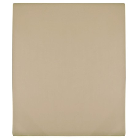 vidaXL Spannbettlaken 2 Stk. Jersey Taupe 90x200 cm Baumwolle
