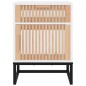 vidaXL Nachttische 2 Stk. Weiß 40x30x55,5 cm Holzwerkstoff & Eisen vidaXL Nachttische 2 Stk. Weiß 40x30x55,5 cm Holzwerkstoff & Eisen