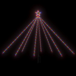 vidaXL Weihnachtsbaum-Lichterkette Indoor Outdoor 400 LEDs Bunt 2,5 m