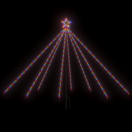 vidaXL Weihnachtsbaum-Lichterkette Indoor Outdoor 400 LEDs Bunt 2,5 m