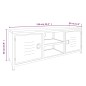 vidaXL TV-Schrank Weiß 110x30x40 cm Eisen und Massivholz Tanne vidaXL TV-Schrank Weiß 110x30x40 cm Eisen und Massivholz Tanne
