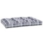 vidaXL Palettenkissen Grau Karomuster 120x80x12 cm Stoff vidaXL Palettenkissen Grau Karomuster 120x80x12 cm Stoff