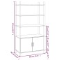 vidaXL Highboard Schwarz 80x40x153 cm Holzwerkstoff