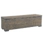 vidaXL Aufbewahrungsbox 120 cm Grau Kubu-Rattan und Massivholz Mango vidaXL Aufbewahrungsbox 120 cm Grau Kubu-Rattan und Massivholz Mango