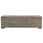 vidaXL Aufbewahrungsbox 120 cm Grau Kubu-Rattan und Massivholz Mango vidaXL Aufbewahrungsbox 120 cm Grau Kubu-Rattan und Massivholz Mango