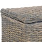 vidaXL Aufbewahrungsbox 120 cm Grau Kubu-Rattan und Massivholz Mango vidaXL Aufbewahrungsbox 120 cm Grau Kubu-Rattan und Massivholz Mango