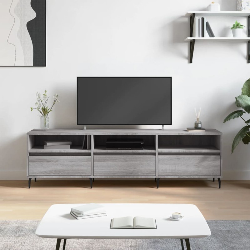 vidaXL TV-Schrank Grau Sonoma 150x30x44,5 cm Holzwerkstoff vidaXL TV-Schrank Grau Sonoma 150x30x44,5 cm Holzwerkstoff