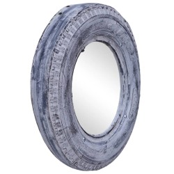 vidaXL Spiegel Weiß 50 cm Regenerierter Gummireifen