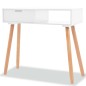 vidaXL Konsolentisch Kiefernholz Massiv 80 x 30 x 72 cm Weiß vidaXL Konsolentisch Kiefernholz Massiv 80 x 30 x 72 cm Weiß