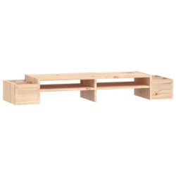vidaXL Monitorständer 100x27,5x15 cm Massivholz Kiefer