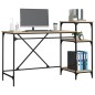 vidaXL Schreibtisch mit Regal Sonoma-Eiche 135x50x90 cm Holzwerkstoff vidaXL Schreibtisch mit Regal Sonoma-Eiche 135x50x90 cm Holzwerkstoff