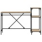 vidaXL Schreibtisch mit Regal Sonoma-Eiche 135x50x90 cm Holzwerkstoff vidaXL Schreibtisch mit Regal Sonoma-Eiche 135x50x90 cm Holzwerkstoff