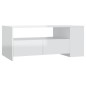 vidaXL Couchtisch Hochglanz-Weiß 102x55x42 cm Holzwerkstoff vidaXL Couchtisch Hochglanz-Weiß 102x55x42 cm Holzwerkstoff