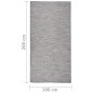 vidaXL Outdoor-Teppich Flachgewebe 100x200 cm Braun und Blau vidaXL Outdoor-Teppich Flachgewebe 100x200 cm Braun und Blau