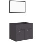 vidaXL 2-tlg. Badmöbel-Set Grau Holzwerkstoff vidaXL 2-tlg. Badmöbel-Set Grau Holzwerkstoff