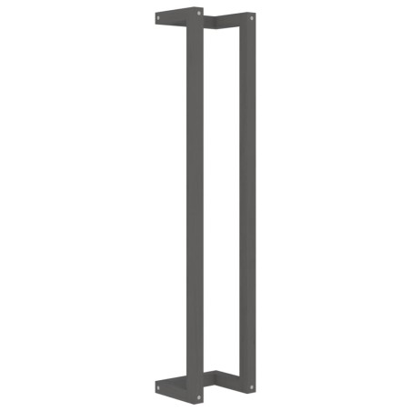 vidaXL Handtuchhalter Grau 23x18x110 cm Massivholz Kiefer
