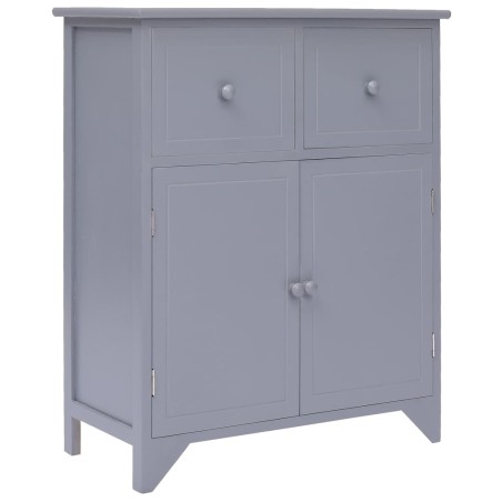 vidaXL Beistellschrank Grau 60 × 30 × 75 cm Paulownia Holz