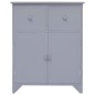 vidaXL Beistellschrank Grau 60 × 30 × 75 cm Paulownia Holz vidaXL Beistellschrank Grau 60 × 30 × 75 cm Paulownia Holz