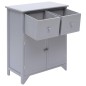 vidaXL Beistellschrank Grau 60 × 30 × 75 cm Paulownia Holz vidaXL Beistellschrank Grau 60 × 30 × 75 cm Paulownia Holz